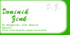 dominik zink business card